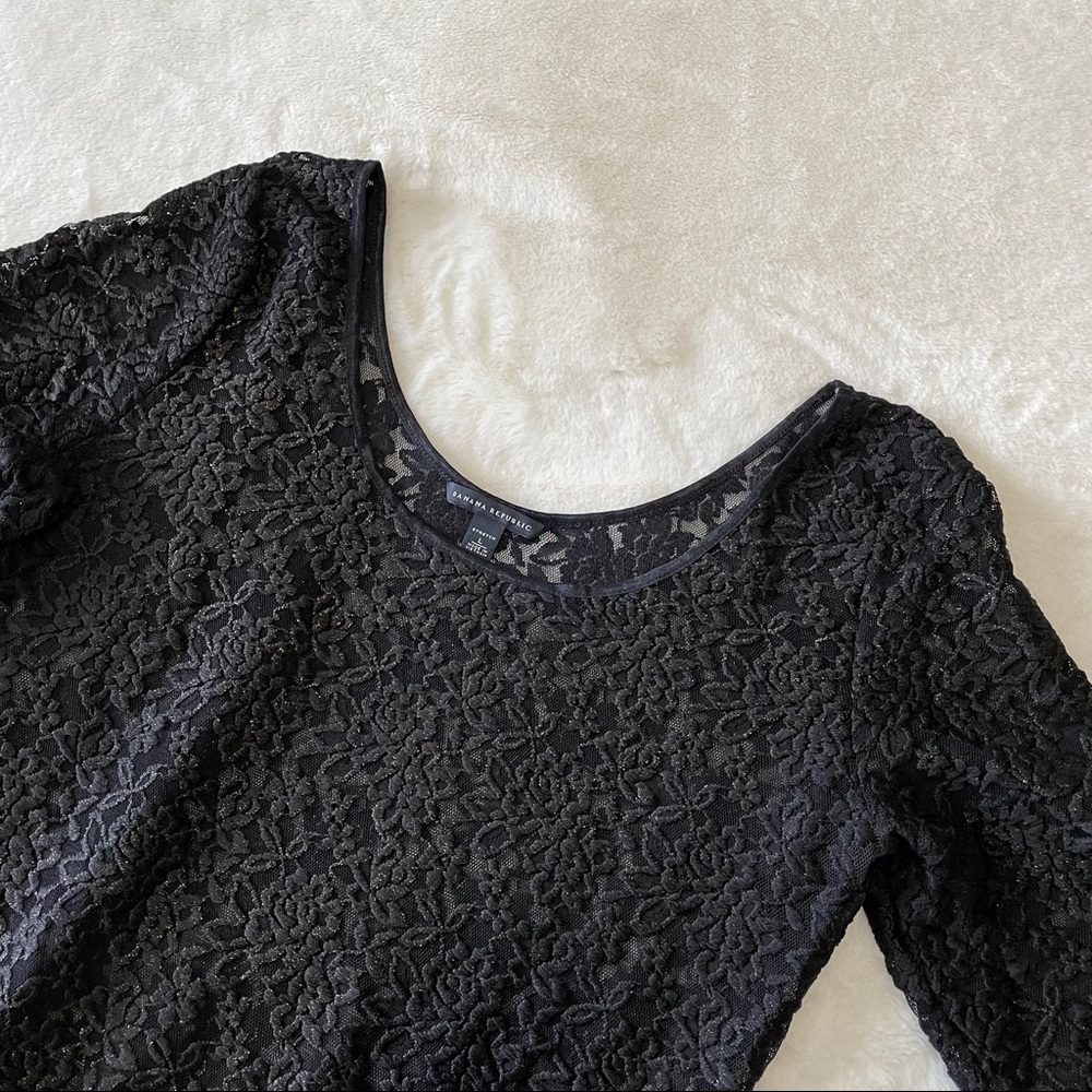 Banana Republic Floral Lace Bodycon Top